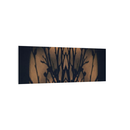 Dark Japandi Shadow Play in Golden Hour | Shadow Zen Canvas Art