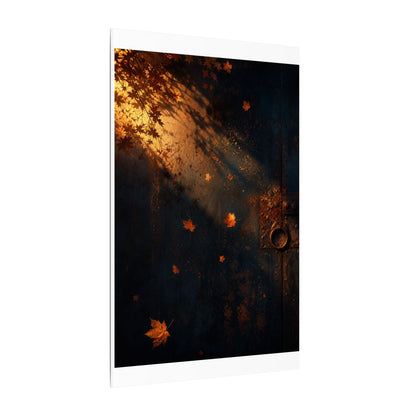 Dark Japandi Rust Patina in Golden Hour | Shadow Zen Canvas Art