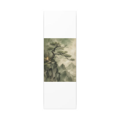 Candlelight Pine Tree Canvas Art - Japandi Kanso