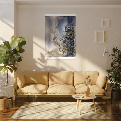 Incense Smoke Summer Canvas Art | Japandi Cozy Design