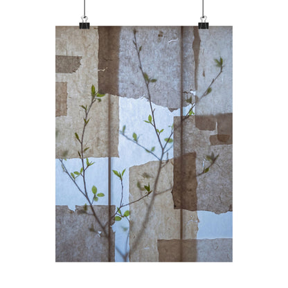 Shoji Screen Spring Wall Art Print | Japandi Earthy Design