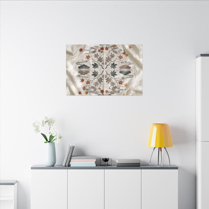 Elegant Silk Drape Canvas Art - Japanese Pattern Japandi