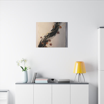 Dawn Ink Brushstroke Canvas Art - Kintsugi Ma