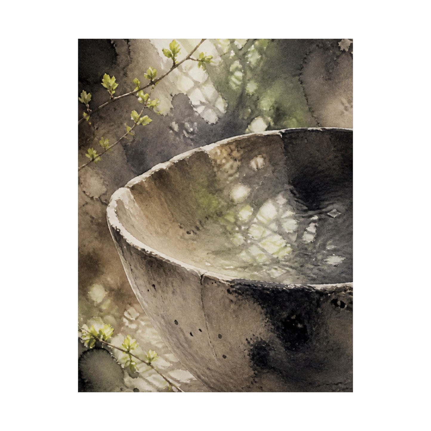 Ceramic Bowl Spring Wall Art Print | Japandi Cozy Design