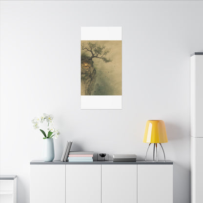 Spring Pine Tree Minimal Line Canvas Art | Earthy Decor