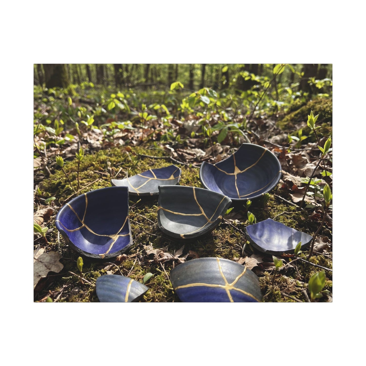 Philosophical Broken Pottery Canvas Art - Broken Beauty Kintsugi