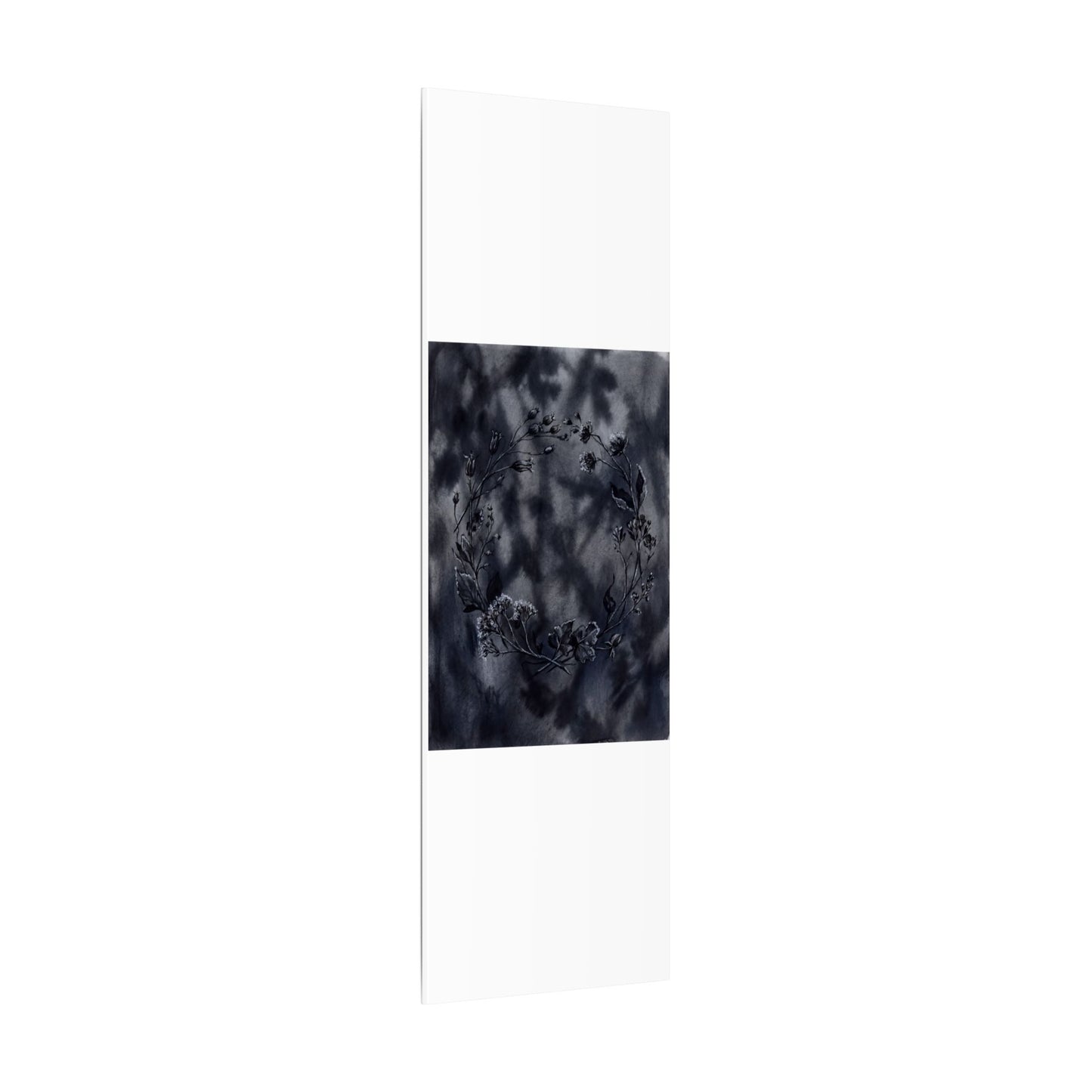 Dried Flowers Canvas Art | Winter Dark Japandi Shadow Zen Art