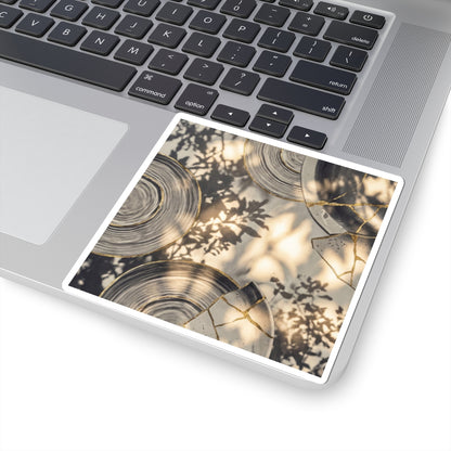 Water Ripple Summer Sticker | Kintsugi Healing Design Art Print