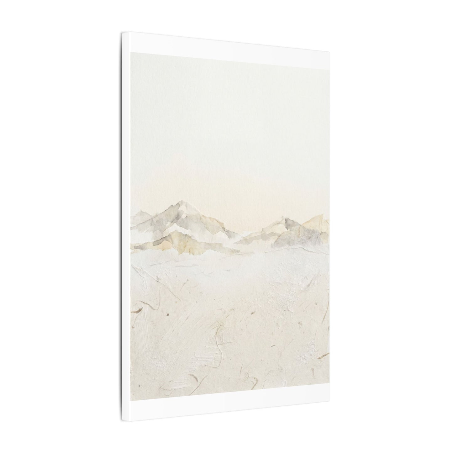 Mountain Mist Winter Canvas Art | Japandi Warm Design