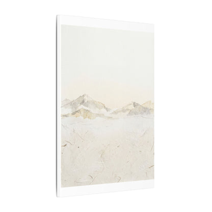 Mountain Mist Winter Canvas Art | Japandi Warm Design
