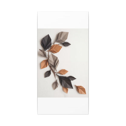 Paper Fold Autumn Canvas Art | Japandi Earthy Design