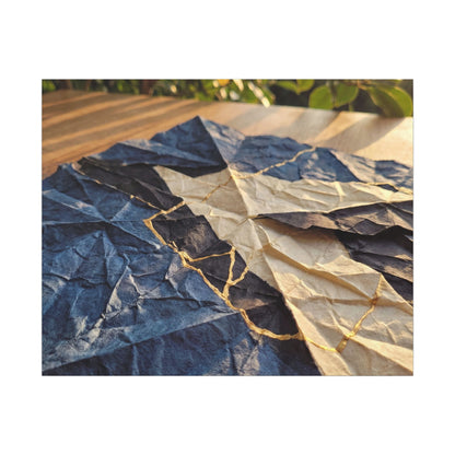 Golden Hour Paper Fold Canvas Art - Kintsugi Ma