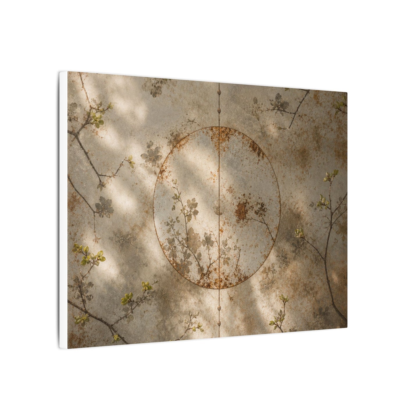 Japandi Rust Patina in Dappled | Japanese Pattern Canvas Art