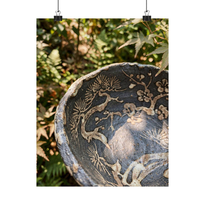 Ceramic Bowl Summer Wall Art Print | Japandi Warm Design Art Print