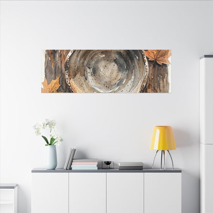 Ma Ceramic Bowl Canvas Art - Japandi Watercolor