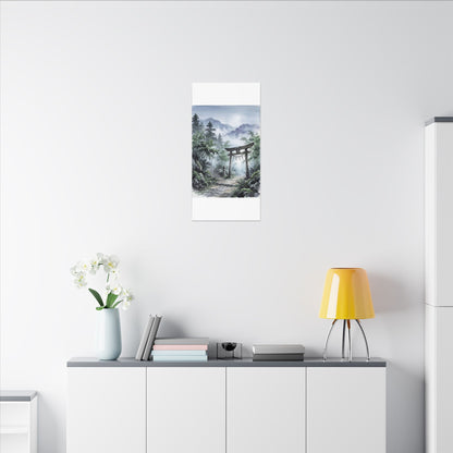 Moonlight Torii Gate Canvas Art - Zen Fukinsei