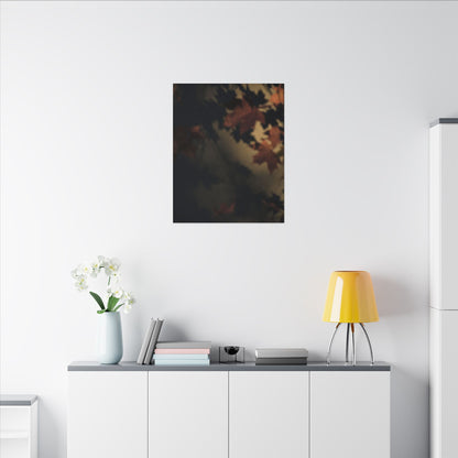 Shadow Play Canvas Art | Autumn Dark Japandi Moody Minimal Art