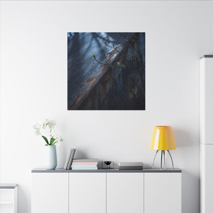 Rust Patina Canvas Art | Spring Dark Japandi Shadow Zen Art