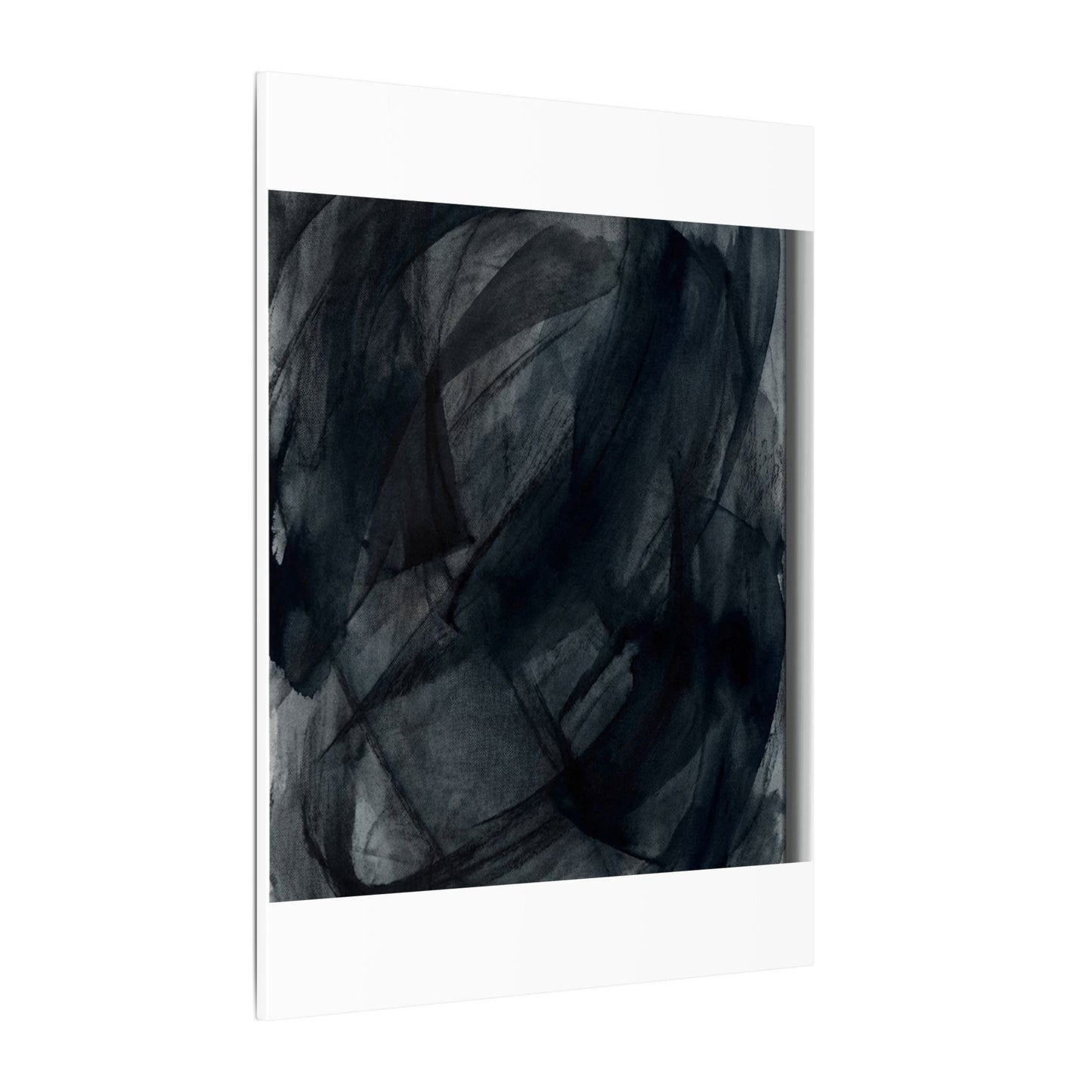 Deep Tones Dark Japandi Charcoal Canvas Art
