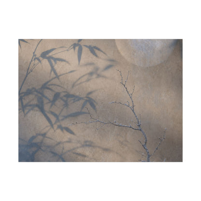 Shadow Play Canvas Art | Winter Japandi Japanese Pattern Art