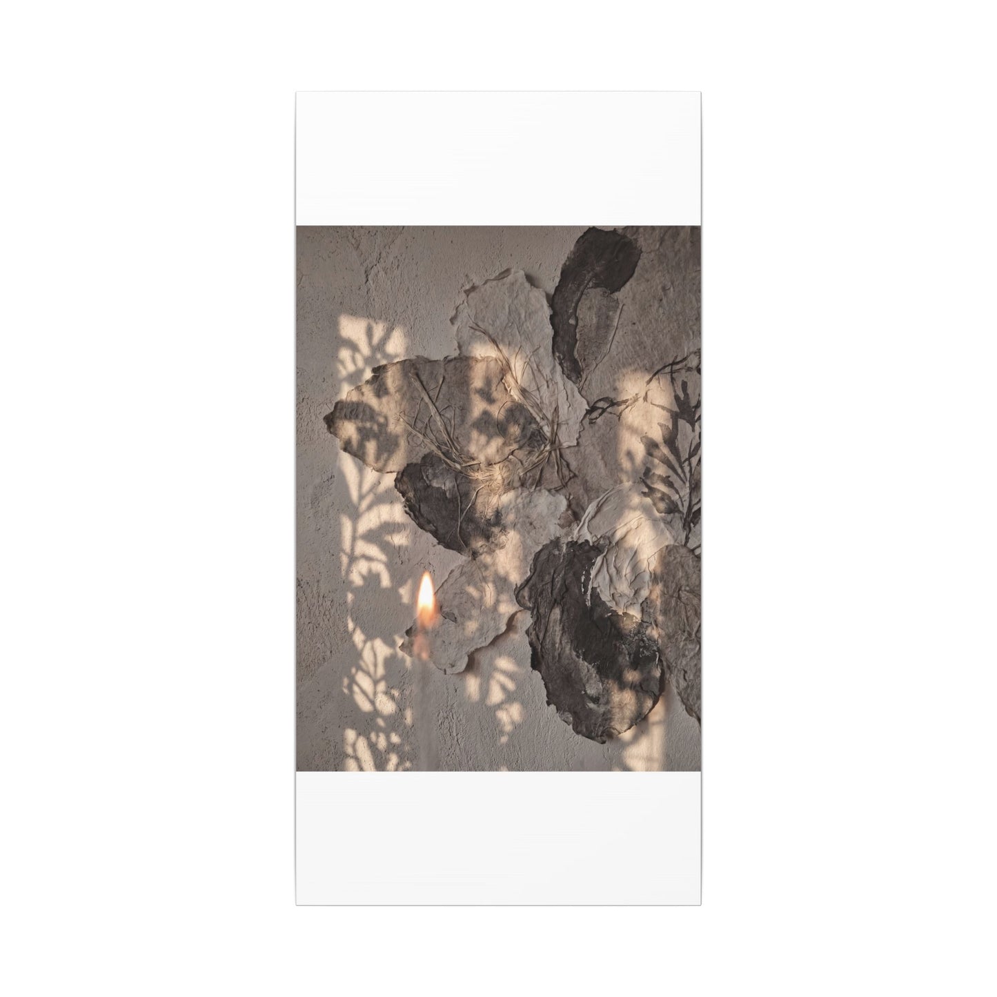 Shadow Play Summer Canvas Art | Japandi Elegant Design