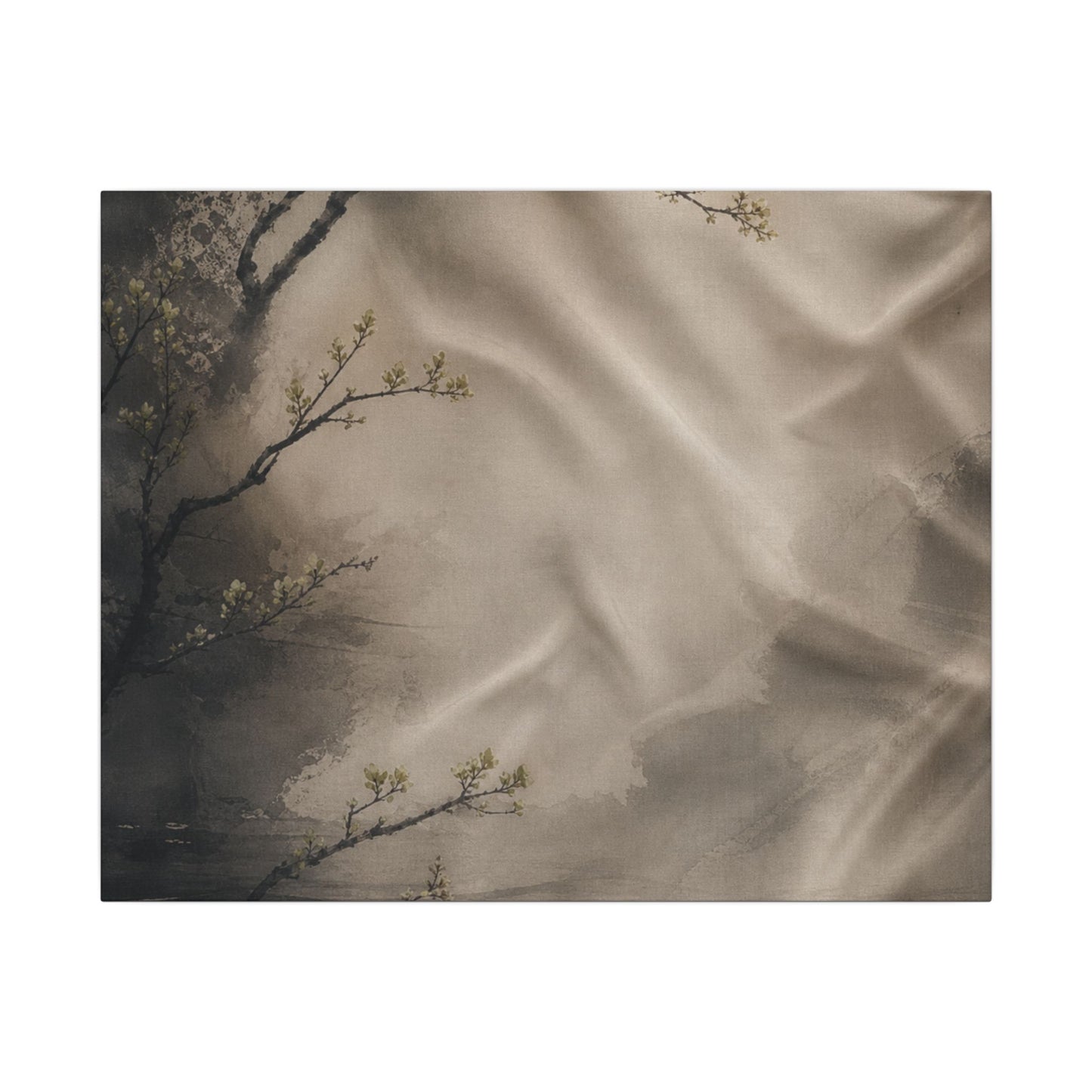 Silk Drape Canvas Art | Spring Japandi Japanese Pattern Art