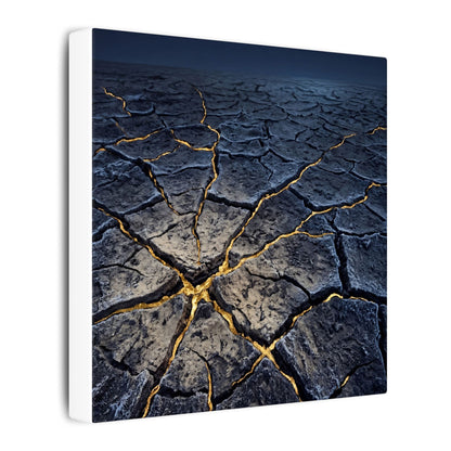 Cracked Earth Broken Beauty Canvas Art | Artful Kintsugi Art