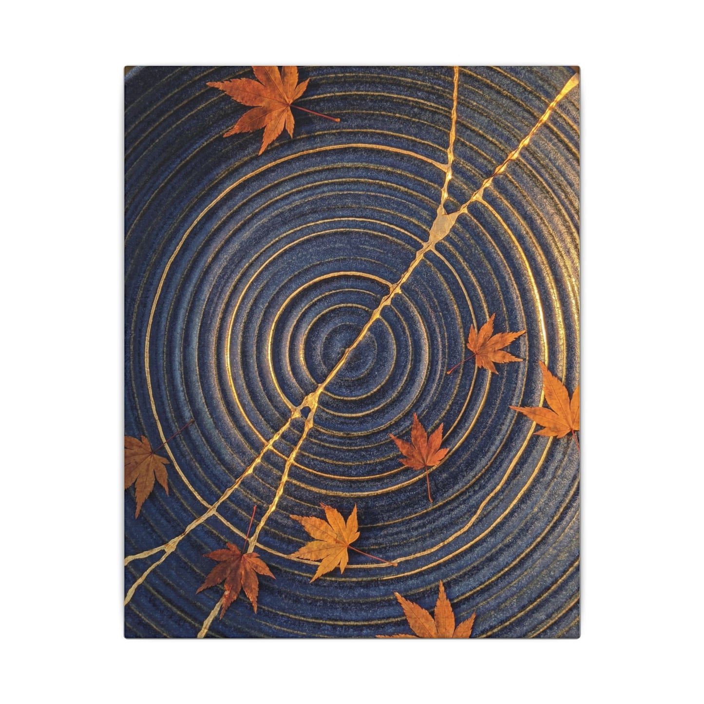 Water Ripple Gold Repair Canvas Art | Healing Kintsugi Art
