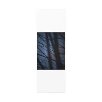 Dark Japandi Shadow Play in Moonlight | Moody Minimal Canvas Art