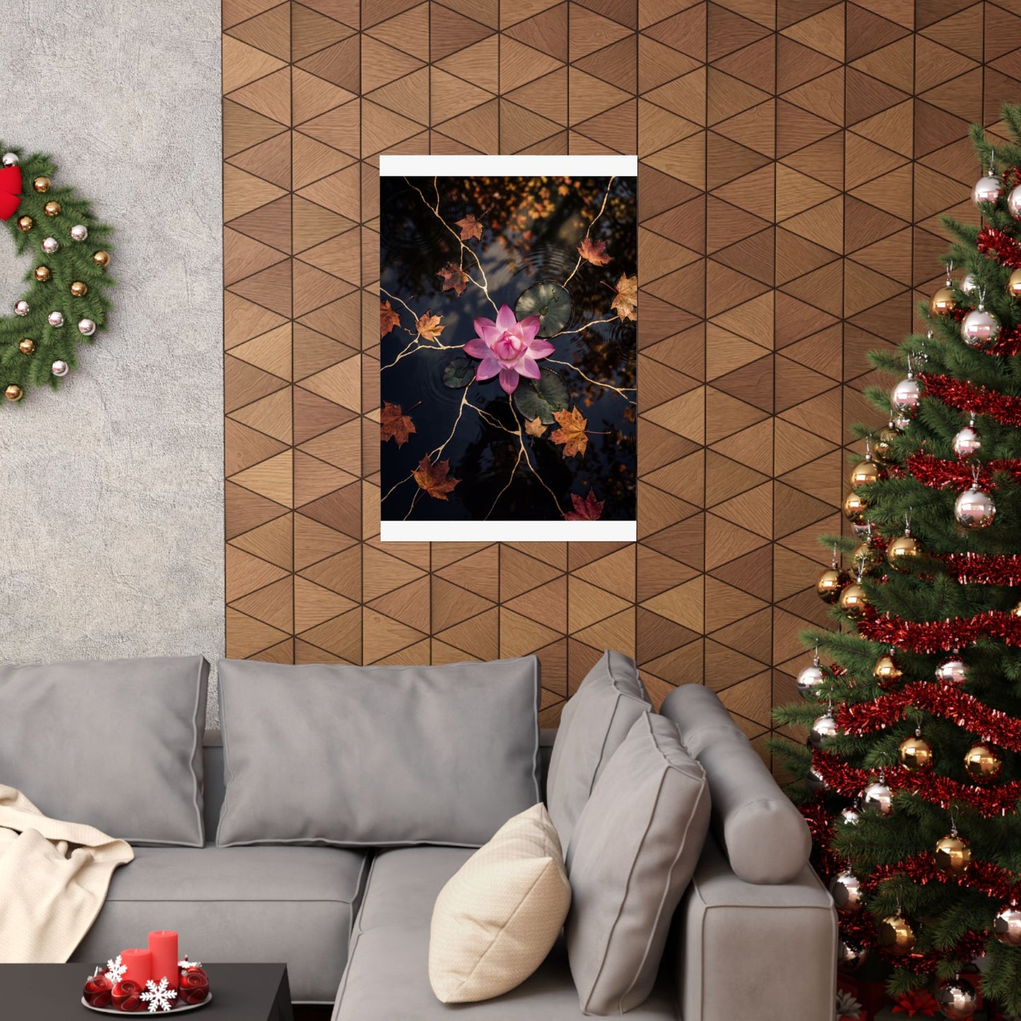Dappled Lotus Flower Wall Art Print - Kintsugi Ma