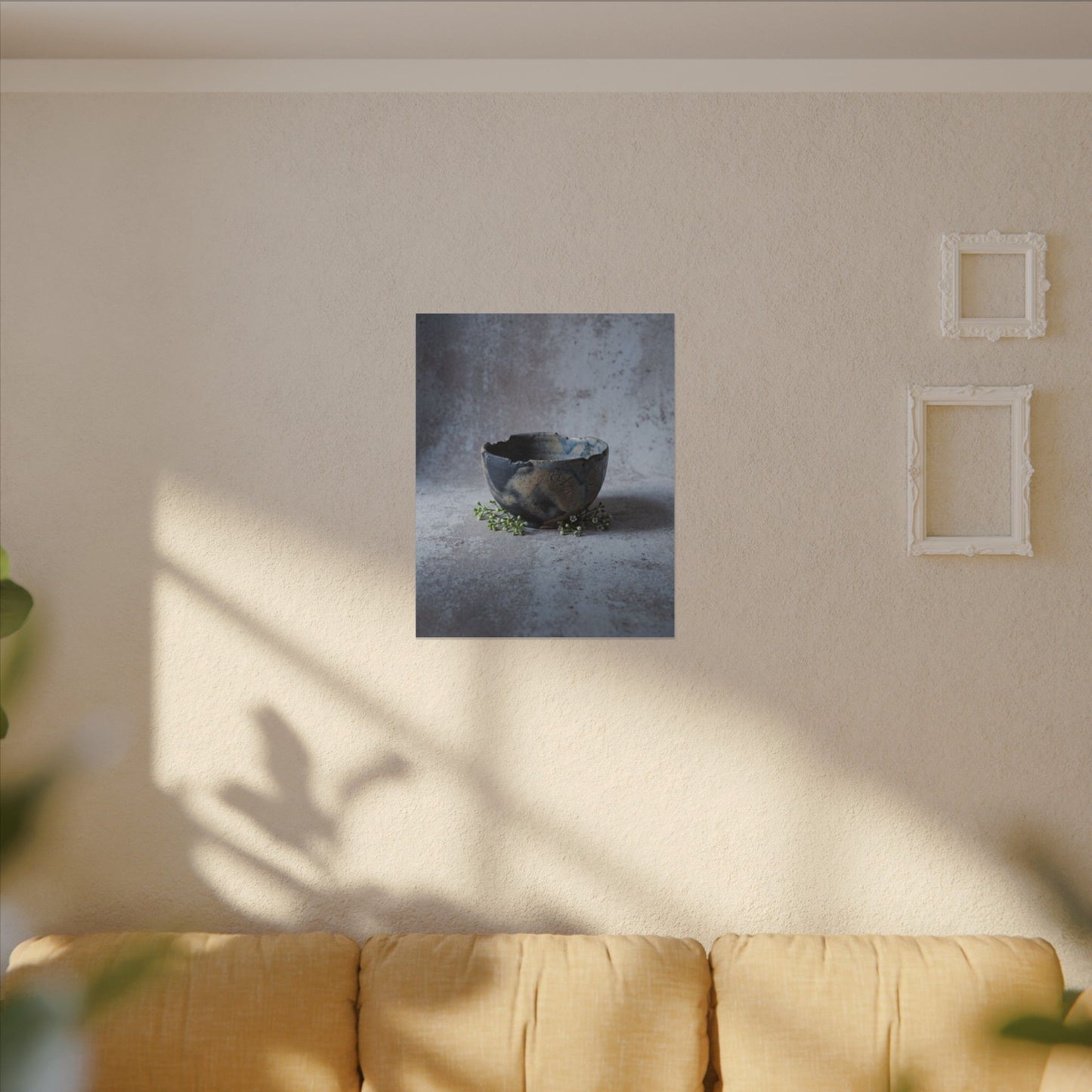Ceramic Bowl Spring Canvas Art | Japandi Warm Design