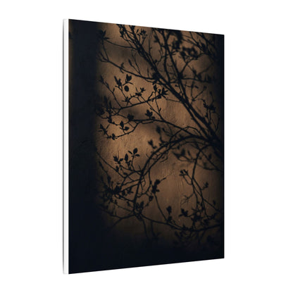 Dark Japandi Shadow Play in Golden Hour | Shadow Zen Canvas Art