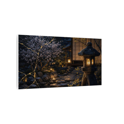 Seijaku Moonlit Garden Canvas Art - Kintsugi Gold Vein