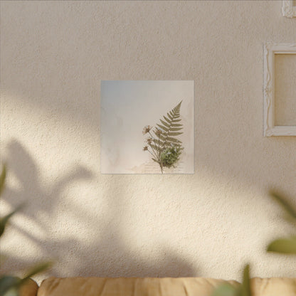 Winter Moss Close Up Herbarium Canvas Art | Enchanting Decor