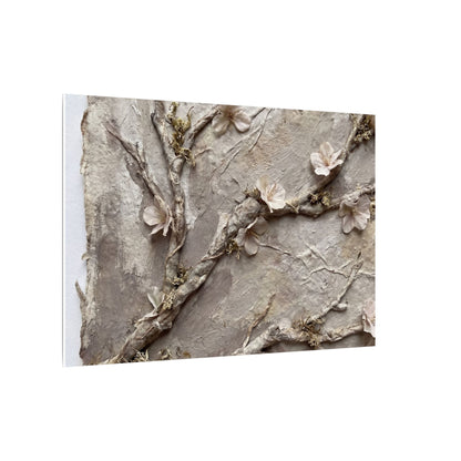 Summer Cherry Blossom Texture Canvas Art | Earthy Decor