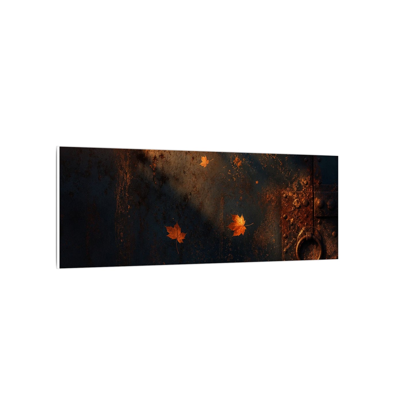 Dark Japandi Rust Patina in Golden Hour | Shadow Zen Canvas Art
