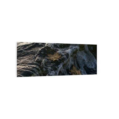 Dark Japandi Ocean Wave in Dawn | Moody Minimal Canvas Art