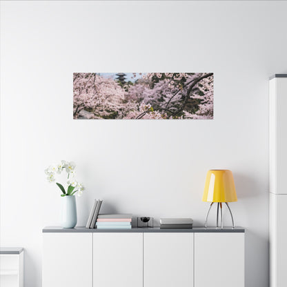 Fukinsei Cherry Blossom Canvas Art - Dark Japandi Moody Minimal