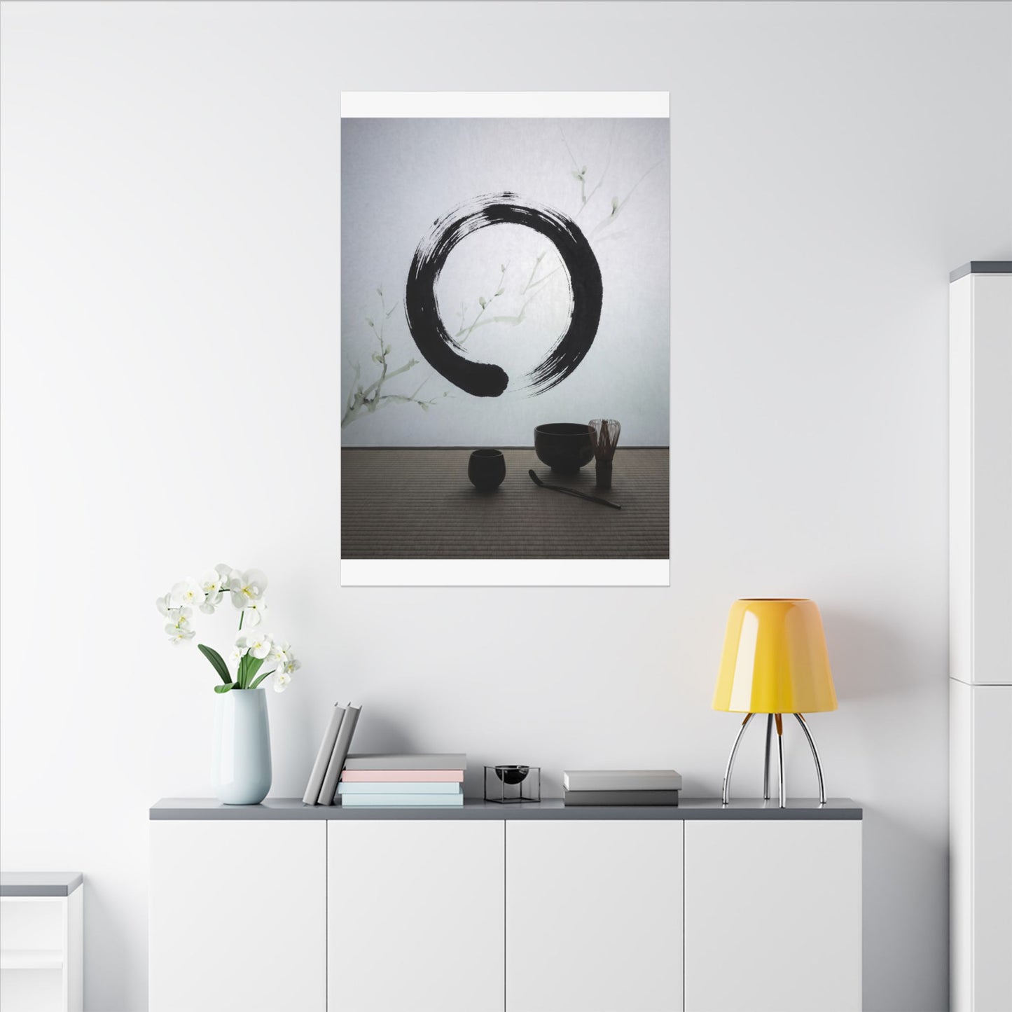 Tea Ceremony Enso Canvas Art | Peaceful Zen Art