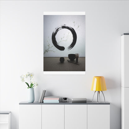 Tea Ceremony Enso Canvas Art | Peaceful Zen Art