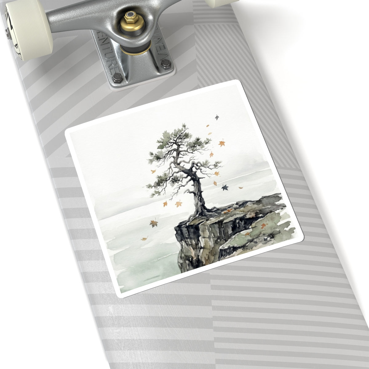 Pine Tree Sticker | Autumn Japandi Watercolor Art