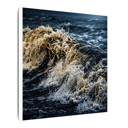 Ocean Wave Winter Canvas Art | Kintsugi Artful Design
