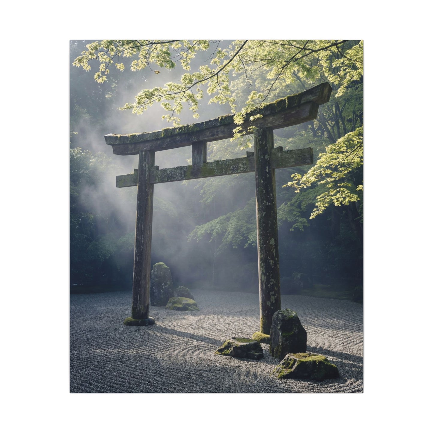 Torii Gate Canvas Art | Spring Zen Karesansui Art