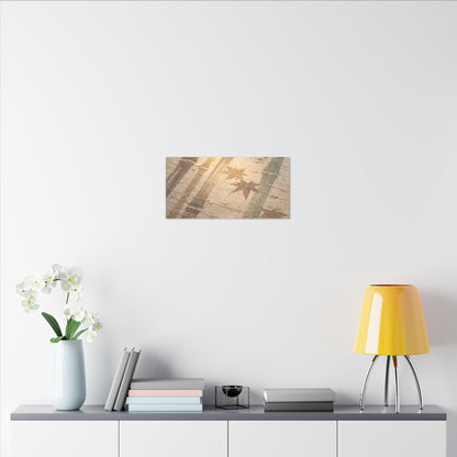 Autumn Bamboo Grove Japanese Pattern Canvas Art | Neutral Decor
