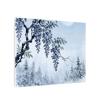 Seijaku Wisteria Canvas Art - Zen Sumi E