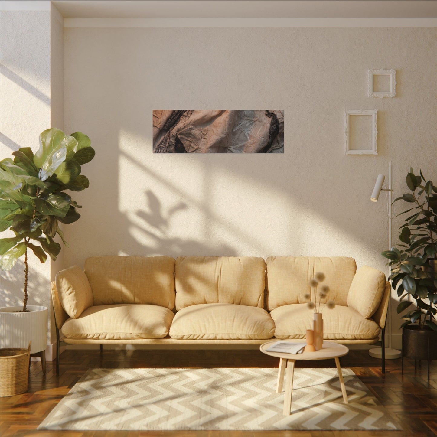 Candlelight Silk Drape Canvas Art - Japandi Mono No Aware