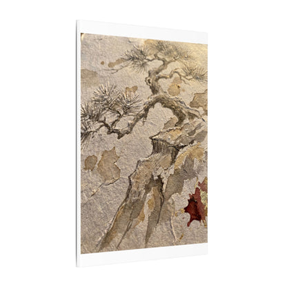 Pine Tree Canvas Art | Winter Japandi Japanese Pattern Art