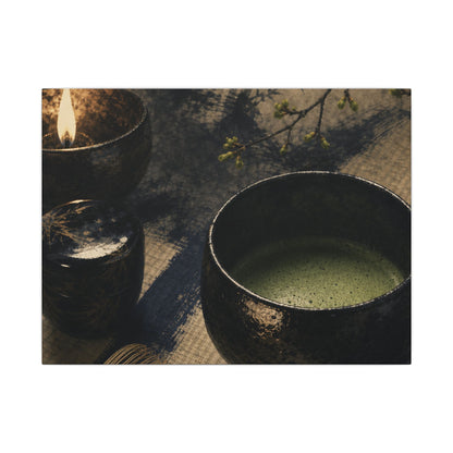 Ma Tea Ceremony Canvas Art - Zen Sumi E