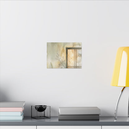 Ma Shoji Screen Canvas Art - Japandi Watercolor