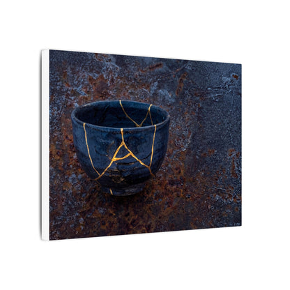 Rust Patina Winter Canvas Art | Kintsugi Healing Design
